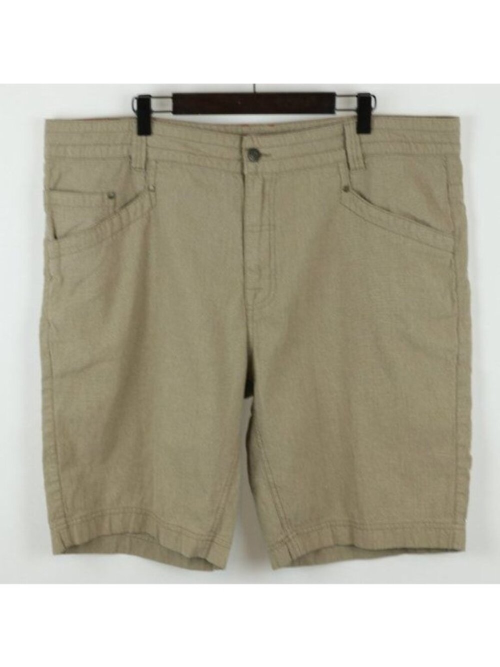 Royal Robbins Men's Size 41 Tan Hemp & Organic Cotton Flat Front Casual Shorts